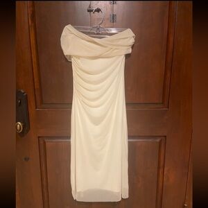 Solid ruched side Mesh Overlay Dress. Never used before! Original price-$22.00